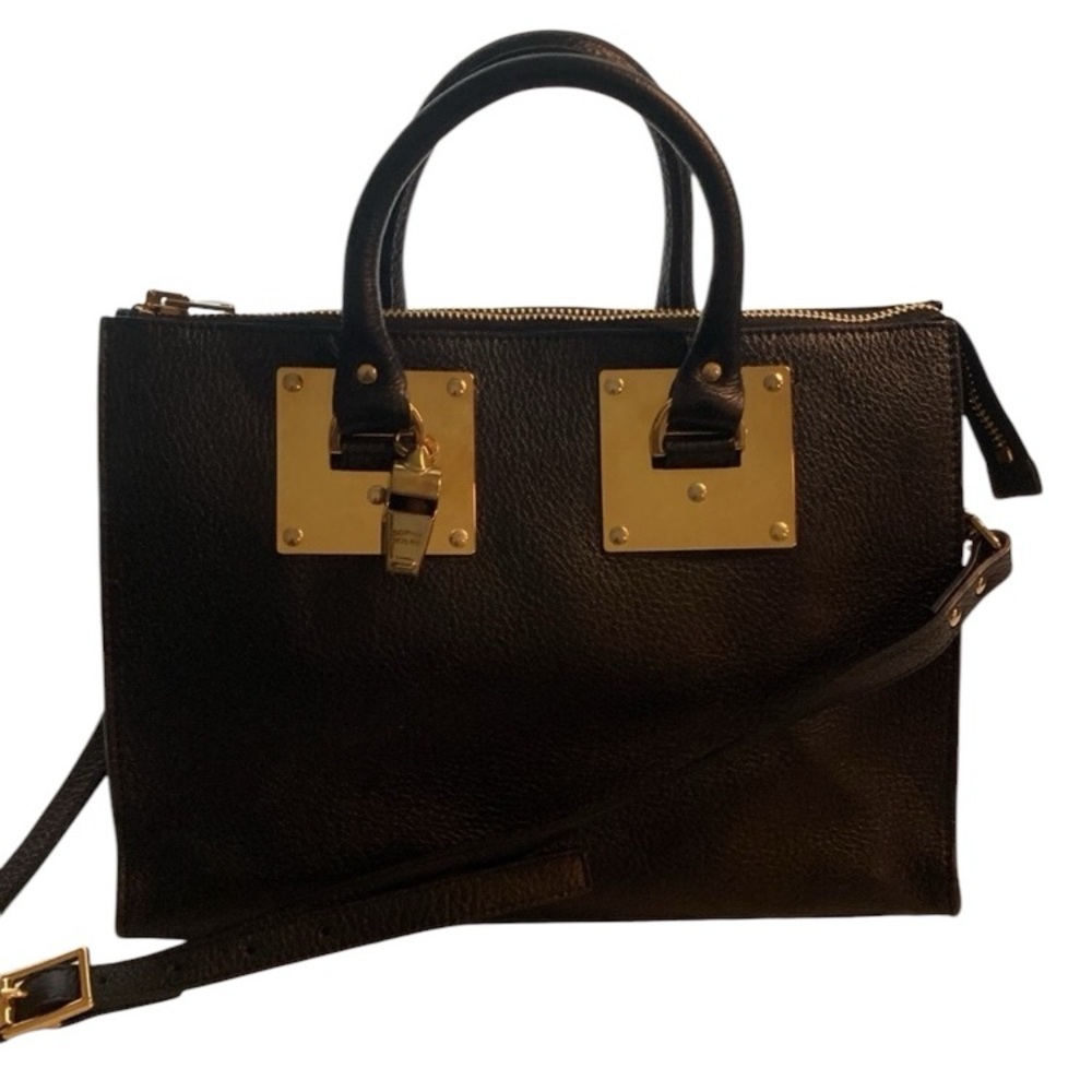 Sophie Hulme Bag Albion Genuine Leather
Box Bag | Black with gold hardware